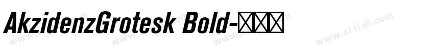 AkzidenzGrotesk Bold字体转换